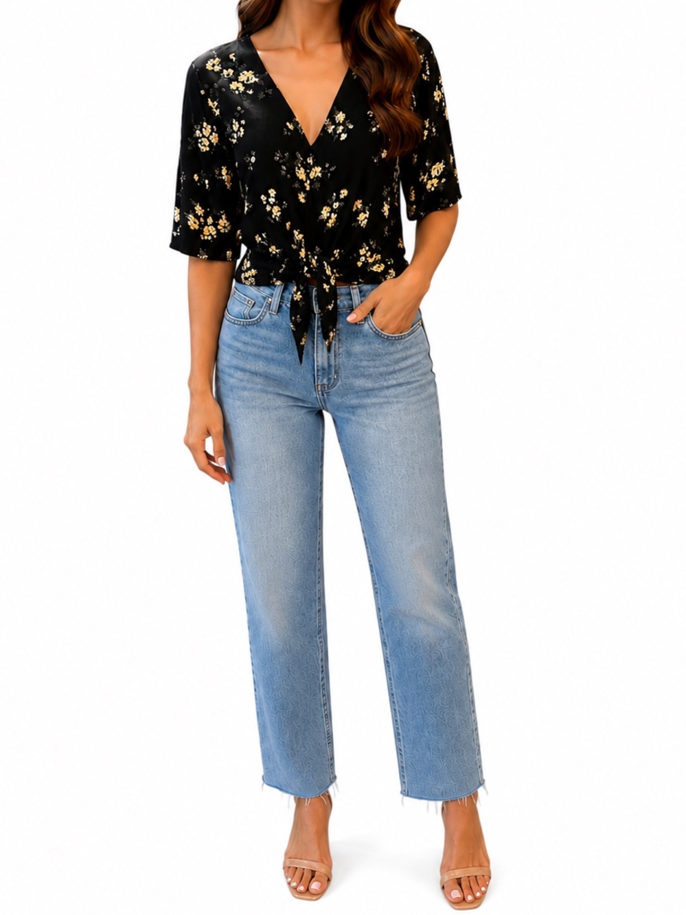 100% Rayon Luq Crop Top Size Medium